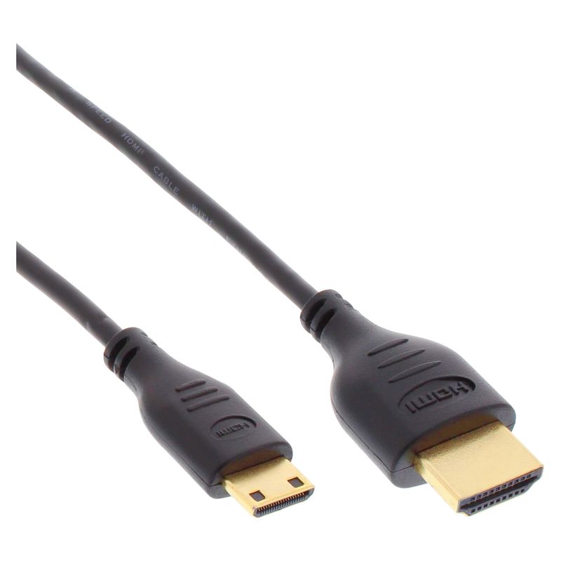 InLine 17555C HDMI-naar-Mini-HDMI-kabel - 0,5 meter - HDMI 2.0b - zwart