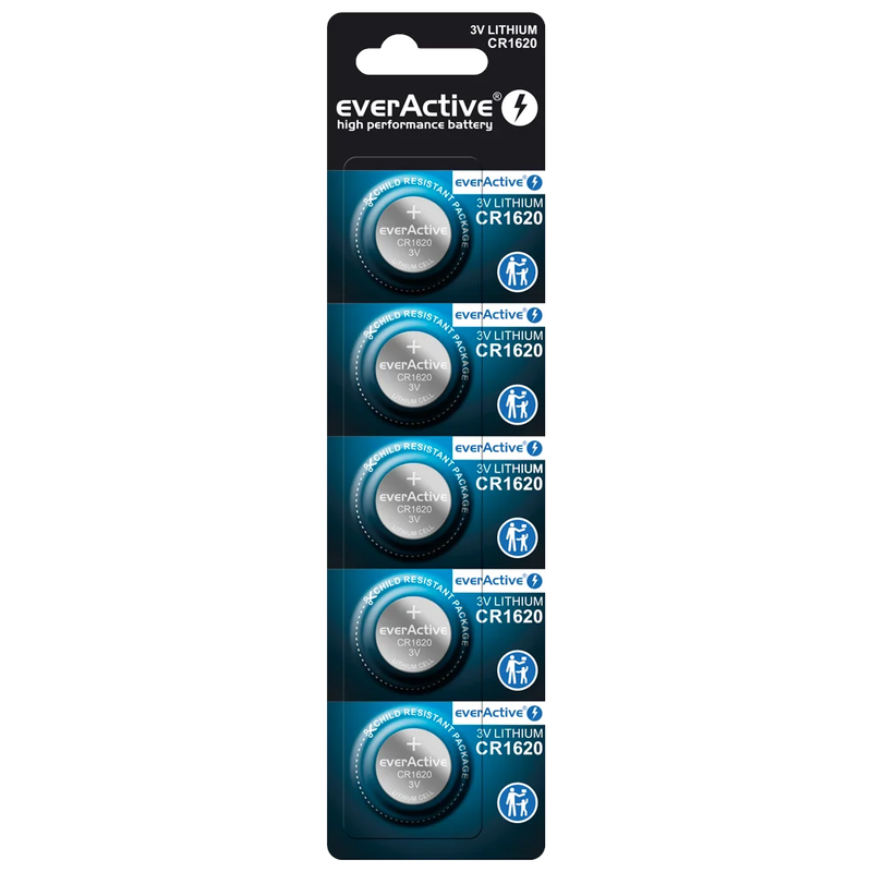 everActive CR16205BL CR1620-batterijen - lithium - 5 stuks
