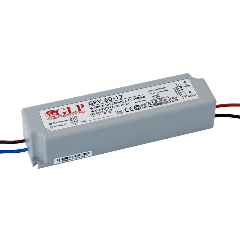 Global Leader Power GPV-60-5 spanningsgestuurde ledvoeding - 5 volt - 8 ampère - 40 watt