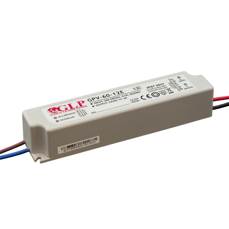 Global Leader Power GPV-60-24E spanningsgestuurde ledvoeding - 24 volt - 2,5 ampère - 60 watt