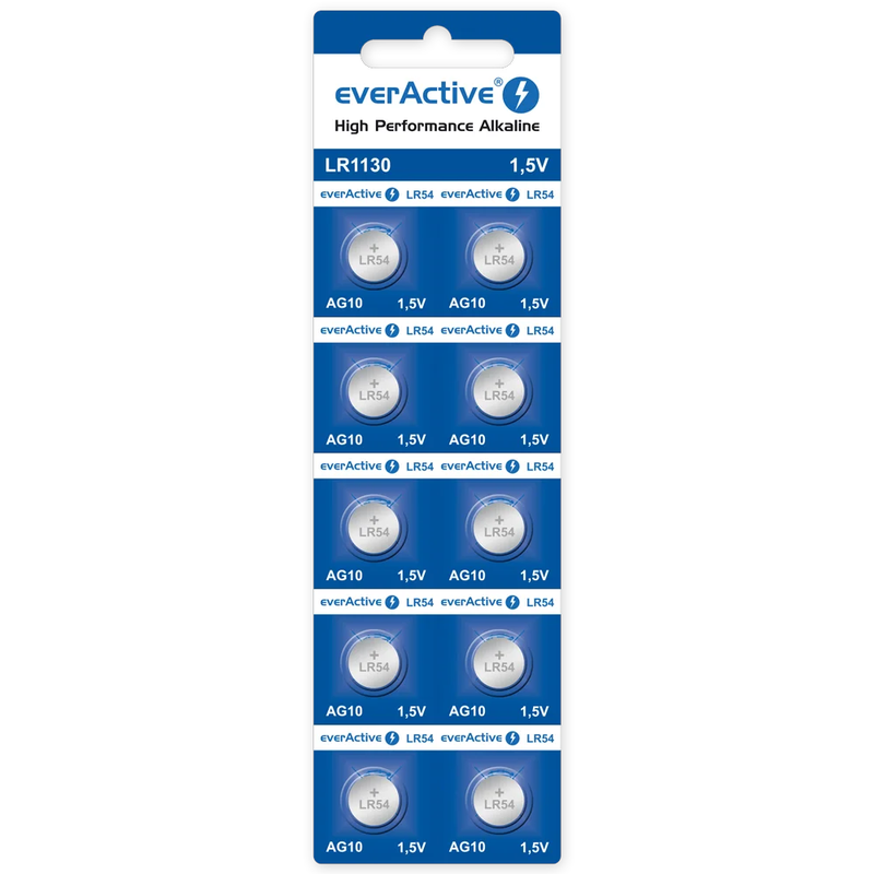 everActive EVAG10 AG10-batterijen - alkaline - LR1130 - 10 stuks