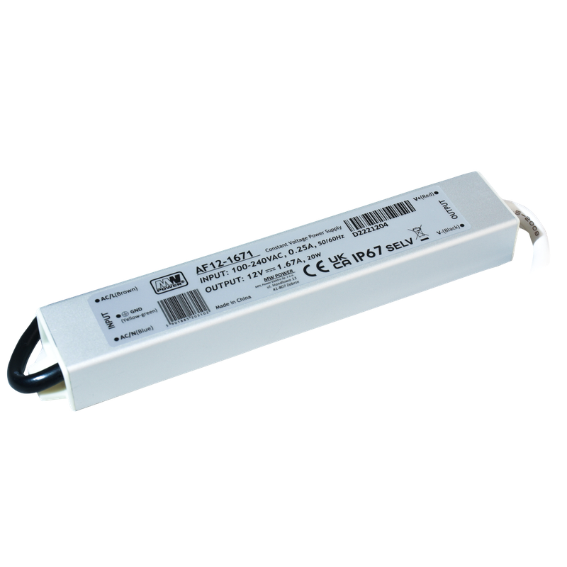 MW Power AF12-1671 spanningsgestuurde ledvoeding - 12 volt - 1,67 ampère - 20 watt