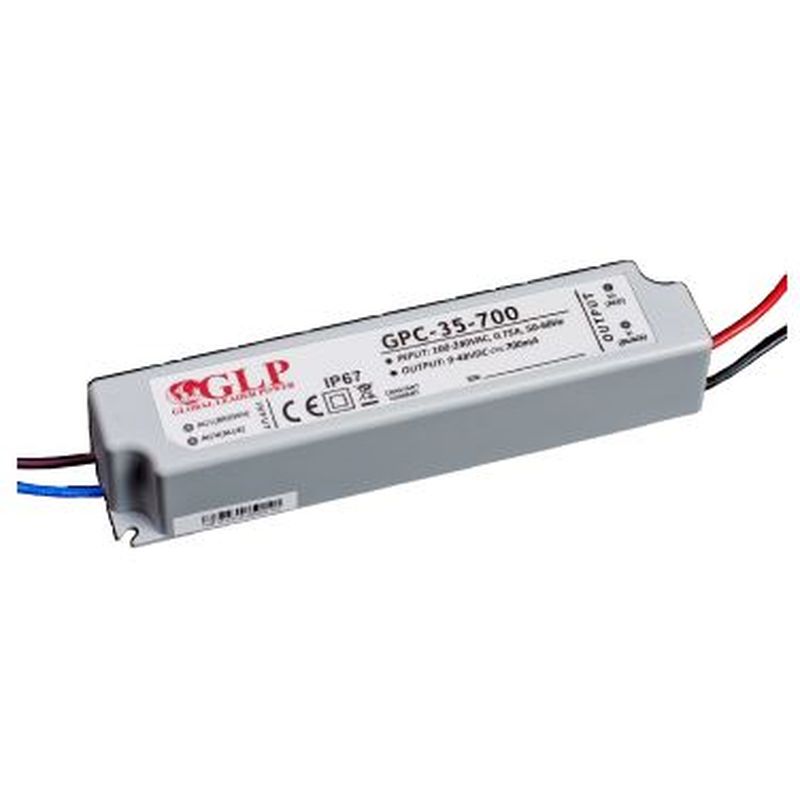 Global Leader Power GPC-35-1400 stroomgestuurde ledvoeding - 1400 milliampère - 9 tot 24 volt - 33,6 watt