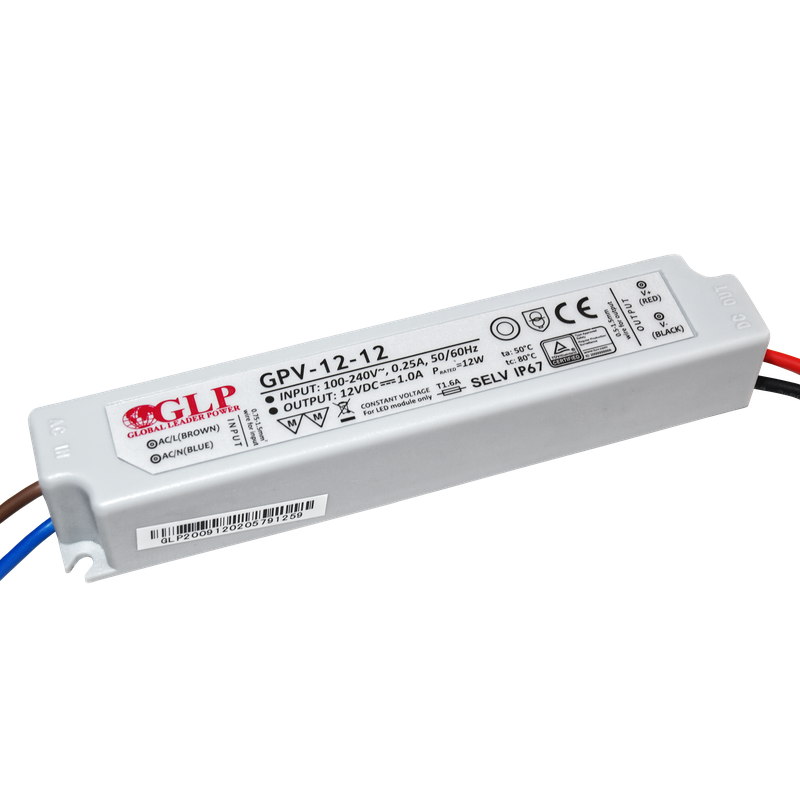 Global Leader Power GPV-12-12 spanningsgestuurde ledvoeding - 12 volt - 1 ampère - 12 watt