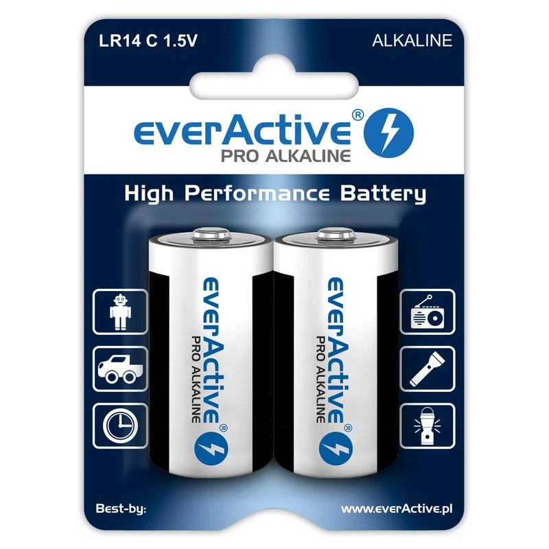 everActive EVLR14-PRO C-batterijen - alkaline - LR14 - 2 stuks