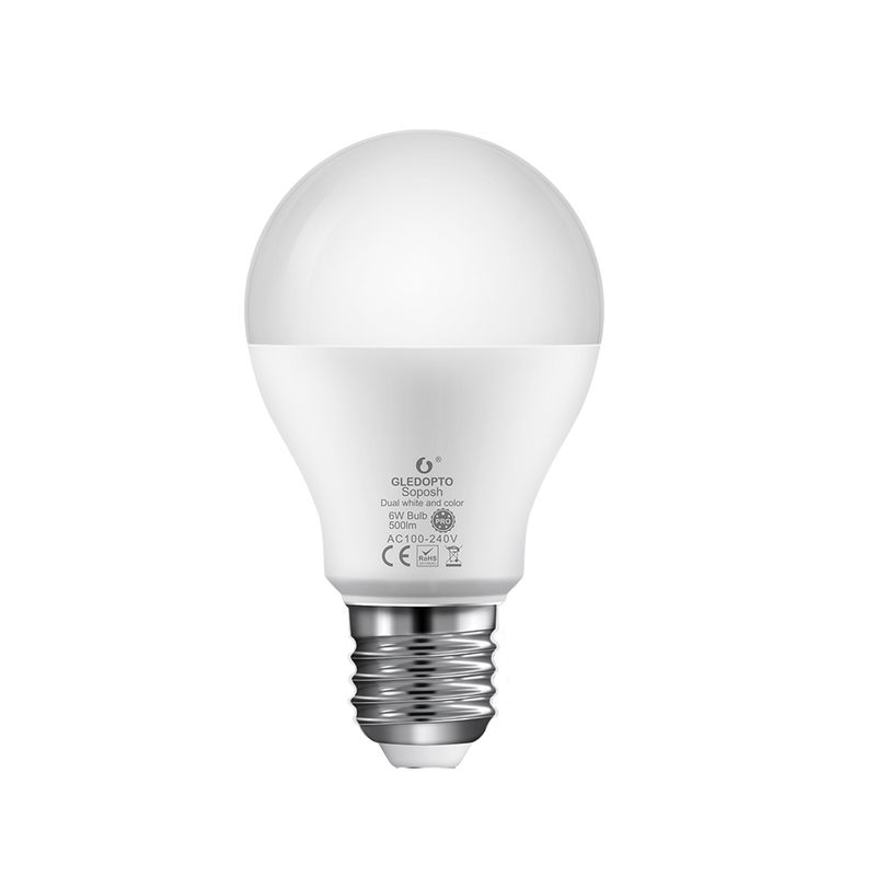 GLEDOPTO GL-B-007P slimme ledlamp - E27 - 6 watt - RGB+CCT - Zigbee 3.0 en 2,4 GHz RF