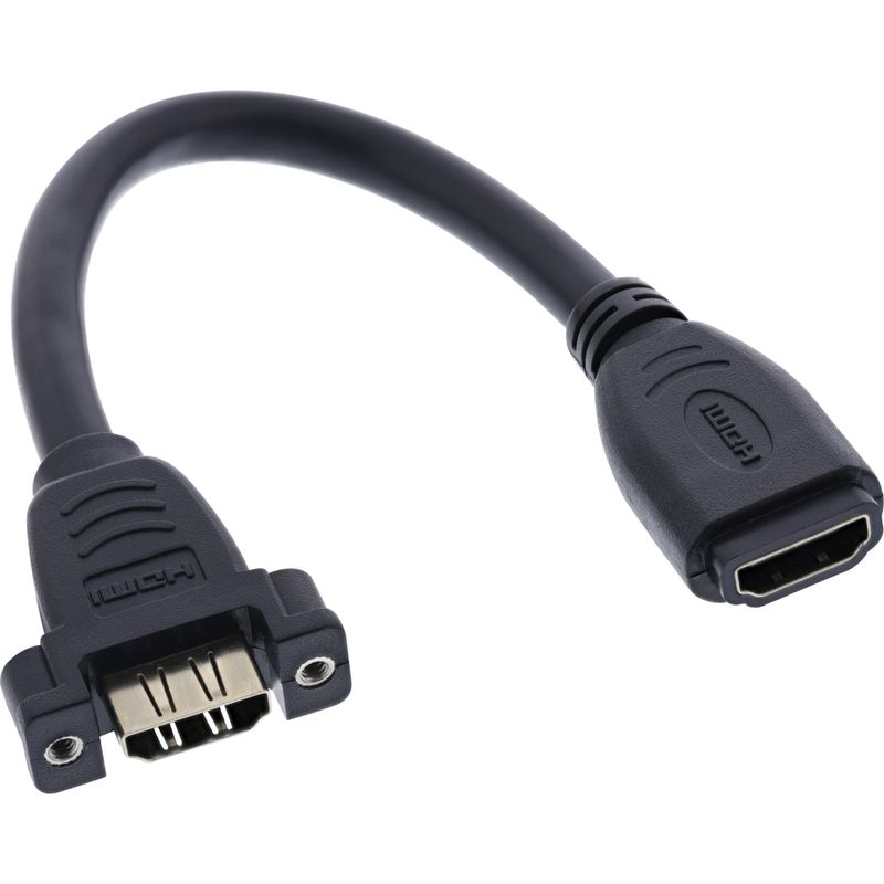 InLine 17600R HDMI-adapterkabel voor inbouw - 0,5 meter - HDMI 2.1 - zwart