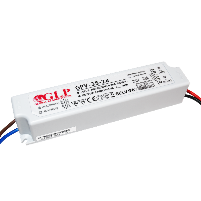 Global Leader Power GPV-35-24 spanningsgestuurde ledvoeding - 24 volt - 1,5 ampère - 36 watt