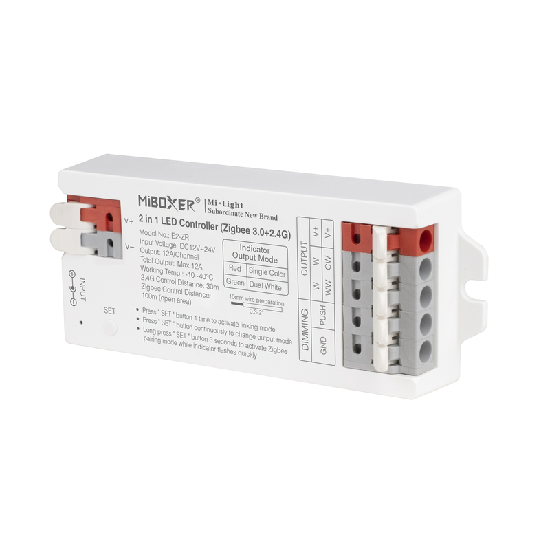 MiBoxer E2-ZR ledcontroller - 2-in-1 - Zigbee 3.0 en 2,4 GHz RF