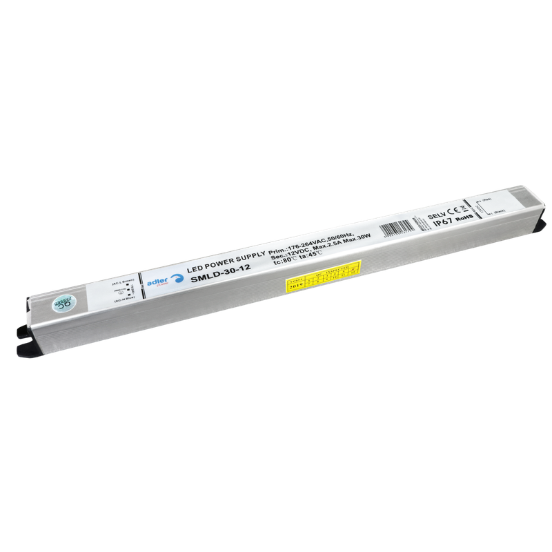 ADLER Power SMLD-30-12 spanningsgestuurde ledvoeding - 12 volt - 2,5 ampère - 30 watt