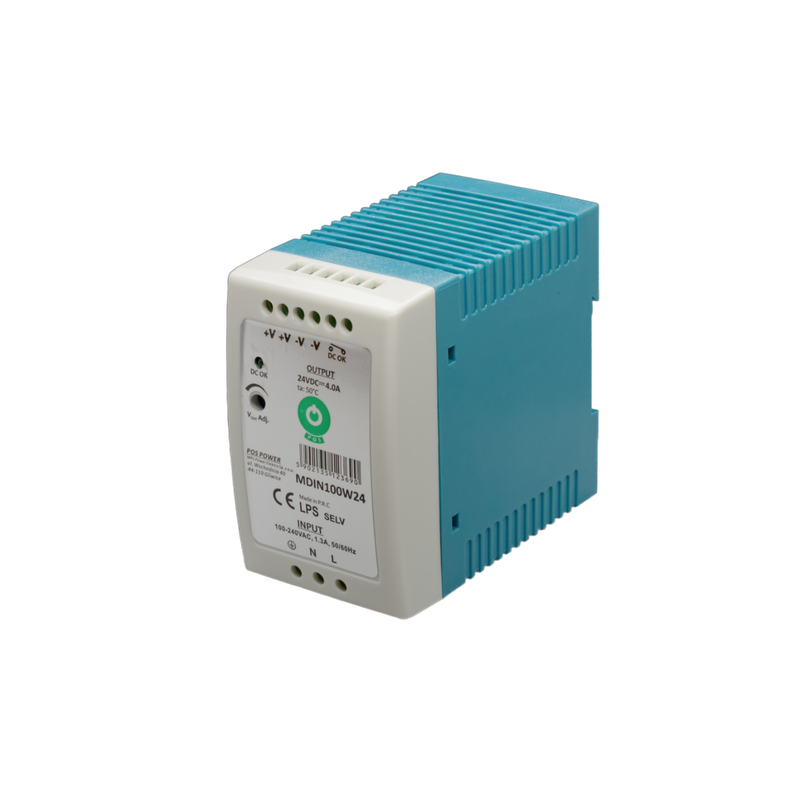 POS Power MDIN100W24 din-railvoeding - 24 volt - 4 ampère - 96 watt