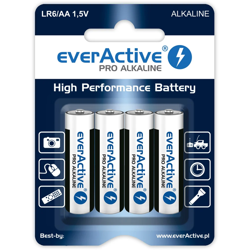 everActive LR64BLPA AA-batterijen - alkaline - LR6 - 4 stuks
