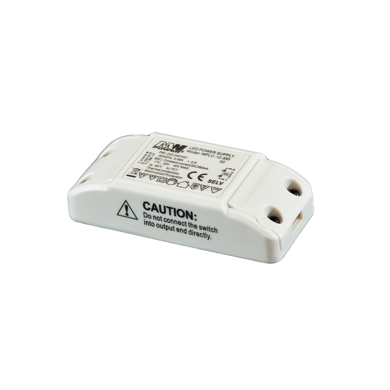 MW Power MPLC-12-350 stroomgestuurde ledvoeding - 350 milliampère - 17 tot 34 volt - 11,9 watt