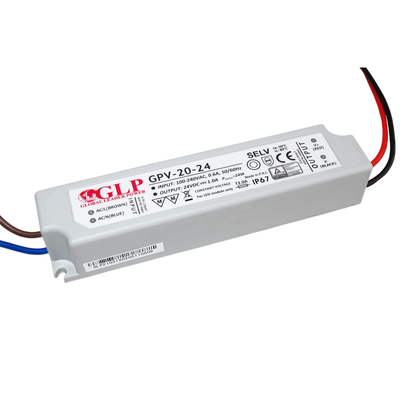 Global Leader Power GPV-20-24 spanningsgestuurde ledvoeding - 24 volt - 1 ampère - 24 watt