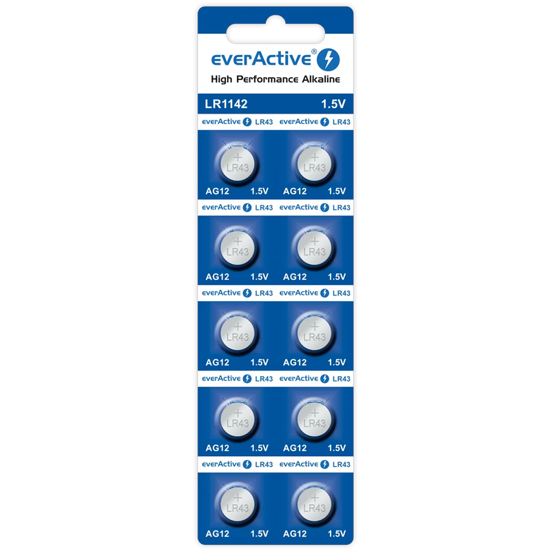 everActive EVAG12 AG12-batterijen - alkaline - LR1142 - 10 stuks