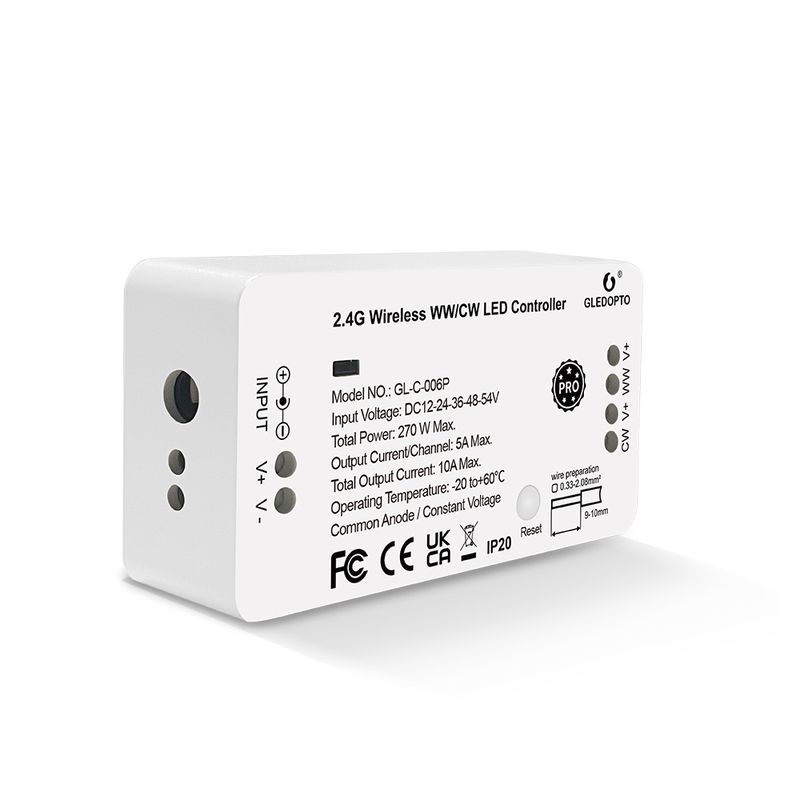 GLEDOPTO GL-C-006P ledcontroller - CCT - Zigbee 3.0 en 2,4 GHz RF