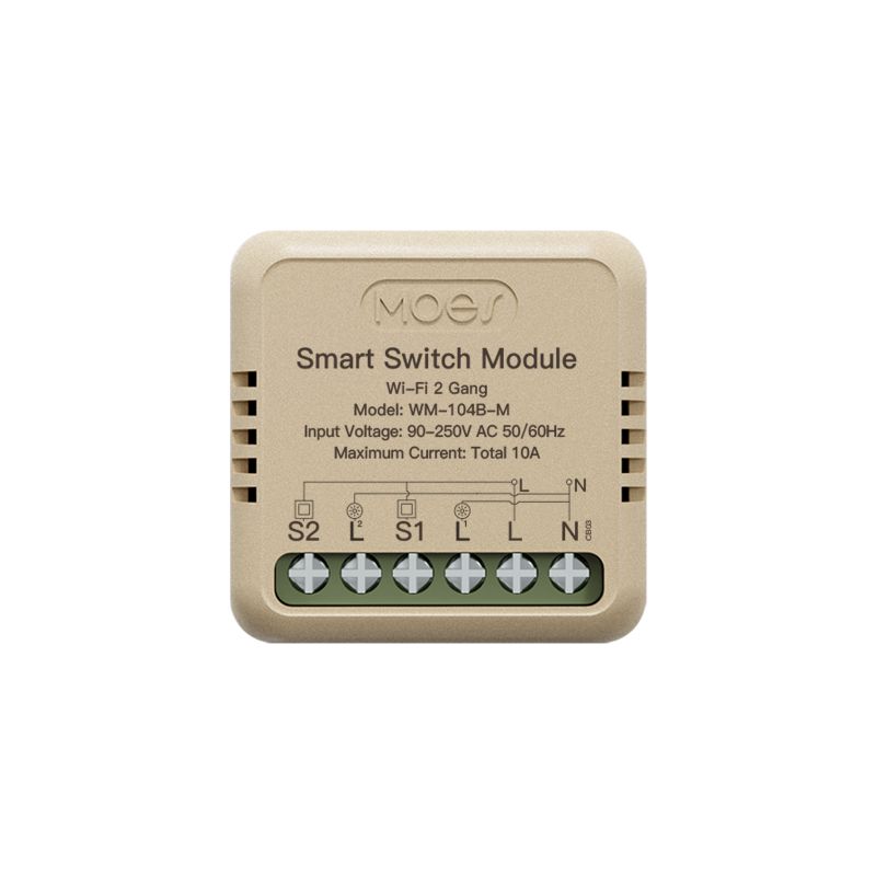 MOES WM-104B-M-MS dubbele schakelaar - wifi