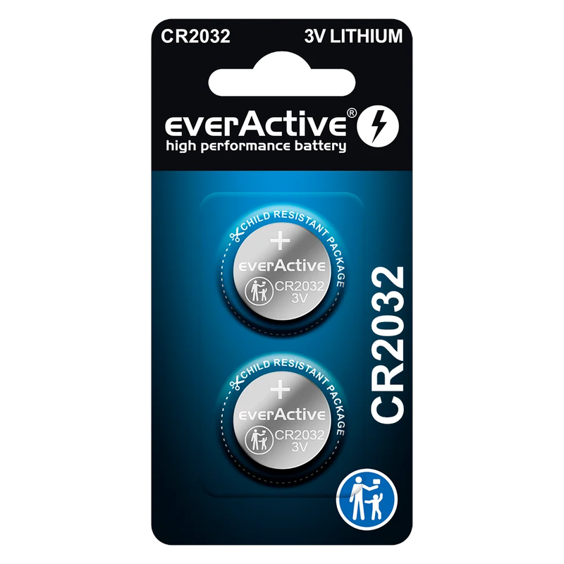 everActive CR20322BL CR2032-batterijen - lithium - 2 stuks