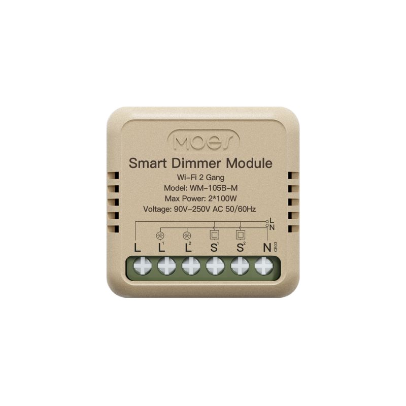 MOES WM-105B-M-MS dubbele dimmer - wifi