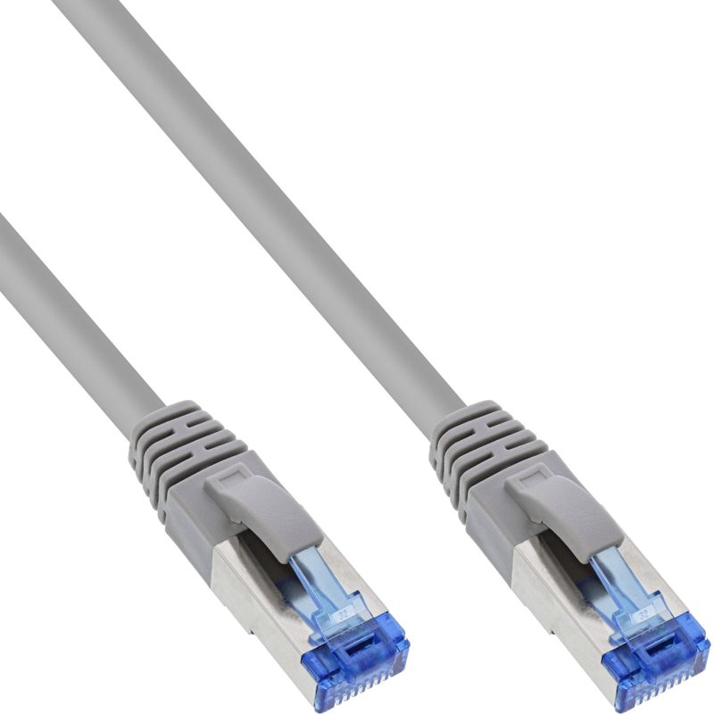 InLine 76833 netwerkkabel - Cat6A - S/FTP - 0,3 meter - grijs