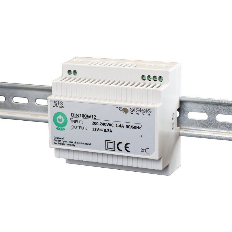 POS Power DIN100W12 din-railvoeding - 12 volt - 8,3 ampère - 100 watt