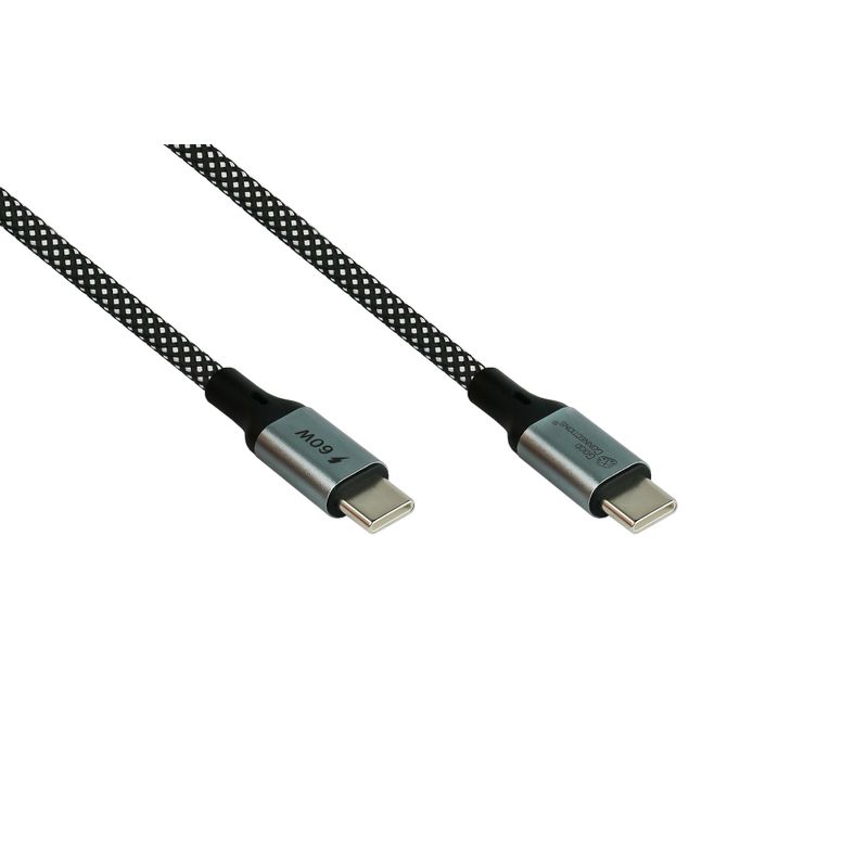 Good Connections 2060-MT010SW magnetische USB-Type-C-kabel - 1 meter - USB 2.0 - zwart/wit
