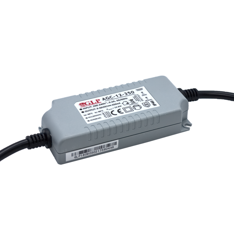 Global Leader Power AGC-12-350 stroomgestuurde ledvoeding - 350 milliampère - 9 tot 36 volt - 12,6 watt