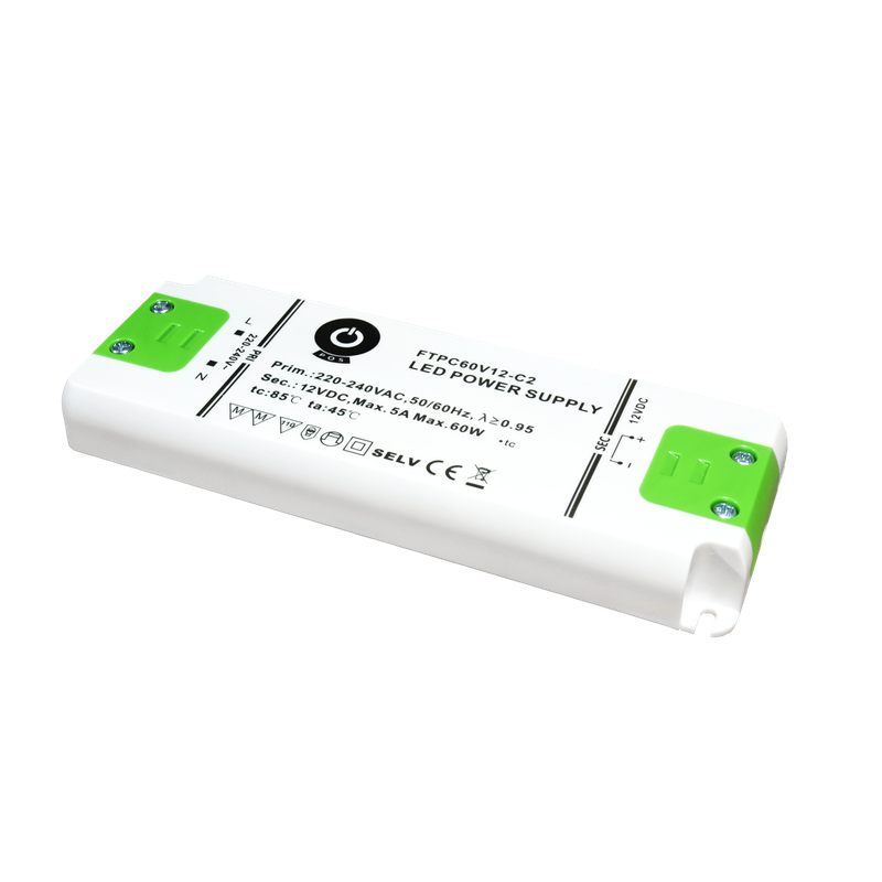 POS Power FTPC60V12-C2 spanningsgestuurde ledvoeding - 12 volt - 5 ampère - 60 watt