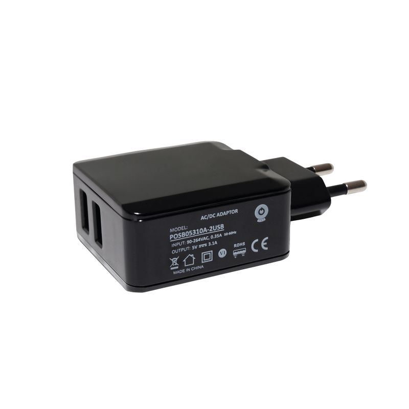 POS Power POSB05310A-2USB usb-lader - 5 volt - 3,1 ampère - 15,5 watt