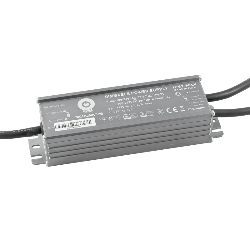POS Power MCHQ60V12B-SC 0-tot-10-volt-dimbare ledvoeding - 12 volt - 5 ampère - 60 watt