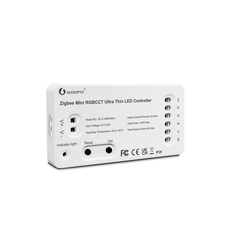 GLEDOPTO GL-C-008P (mini) ledcontroller - RGBCCT - Zigbee 3.0 en 2,4 GHz RF