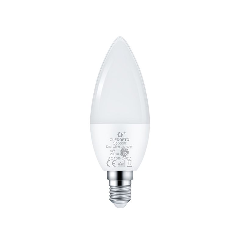 GLEDOPTO GL-B-001P slimme ledlamp - E14 - 4 watt - RGB+CCT - Zigbee 3.0 en 2,4 GHz RF