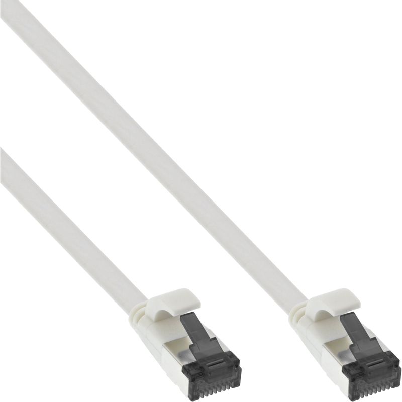 InLine 75805W platte netwerkkabel - Cat8.1 - U/FTP - 5 meter - wit
