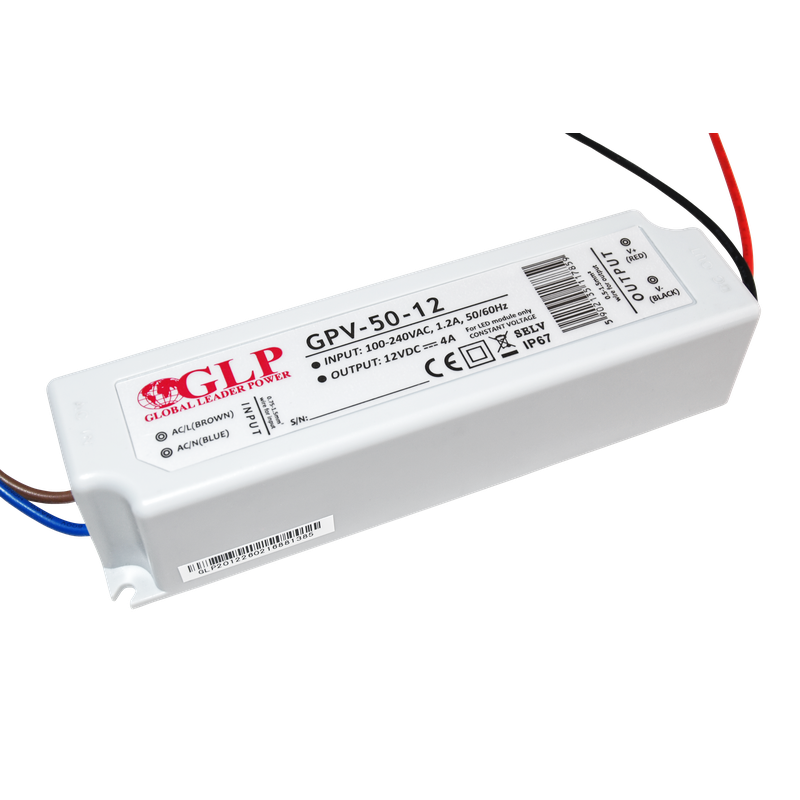 Global Leader Power GPV-50-12 spanningsgestuurde ledvoeding - 12 volt - 4 ampère - 48 watt