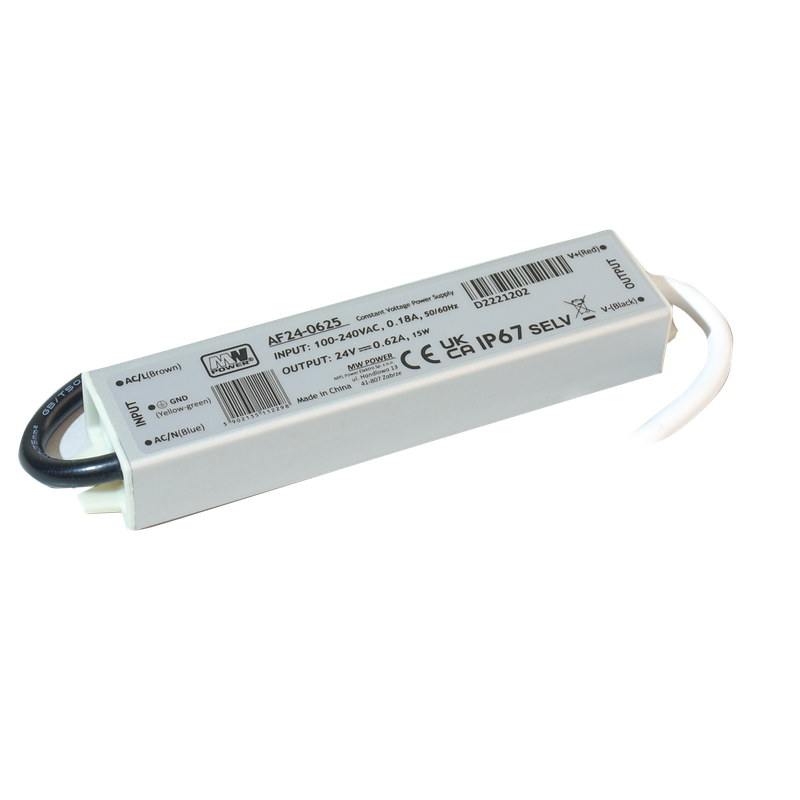 MW Power AF24-0625 spanningsgestuurde ledvoeding - 24 volt - 0,62 ampère - 15 watt