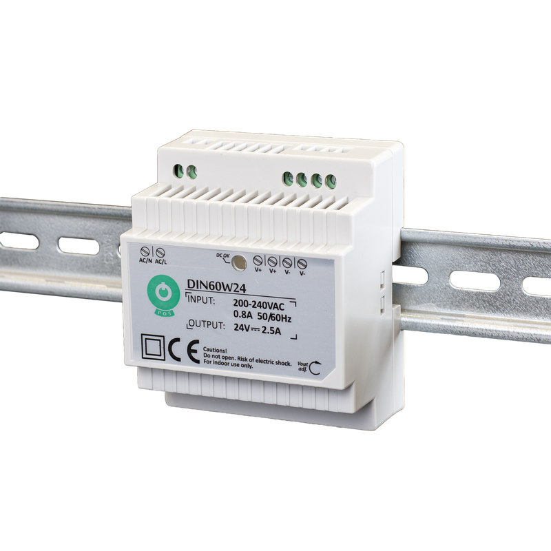 POS Power DIN60W24 din-railvoeding - 24 volt - 2,5 ampère - 60 watt