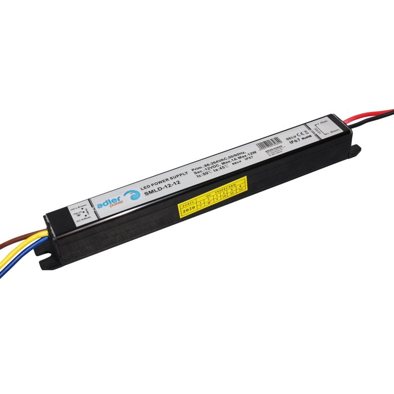 ADLER Power SMLD-12-12 spanningsgestuurde ledvoeding - 12 volt - 1 ampère - 12 watt
