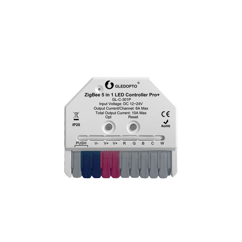 GLEDOPTO GL-C-301P ledcontroller - 5-in-1 - Zigbee 3.0 en 2,4 GHz RF