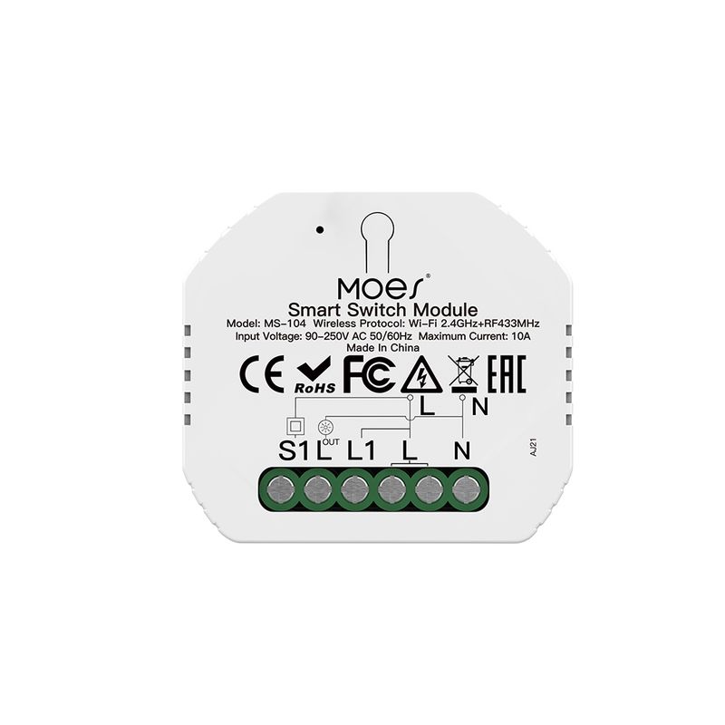 MOES WRM-104-MS schakelaar - wifi en 433 MHz RF