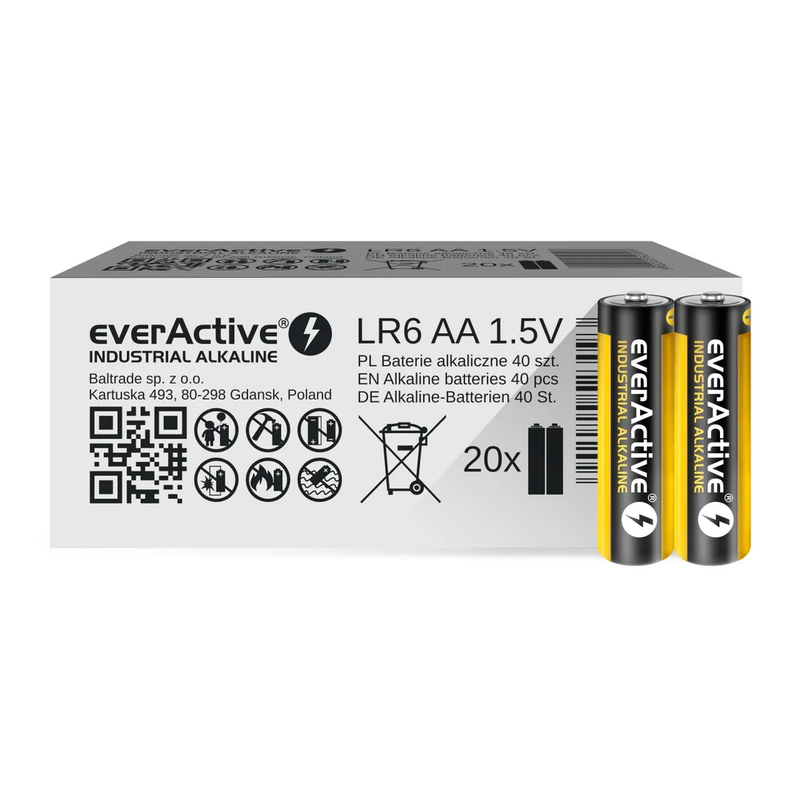 everActive EVLR6S2IK AA-batterijen - alkaline - LR6 - 40 stuks