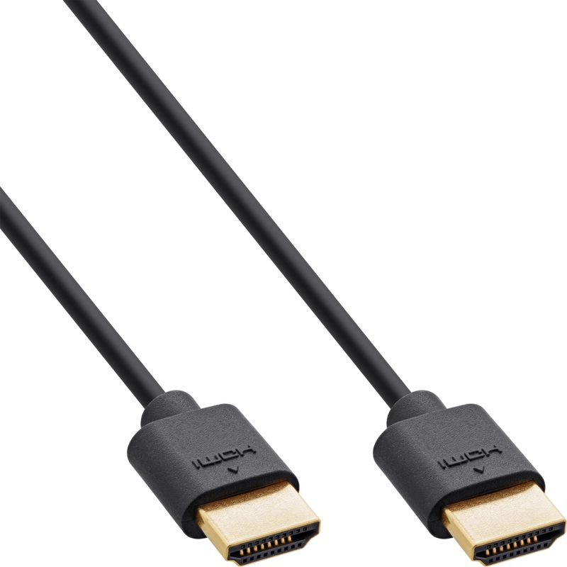 InLine 17955S dunne HDMI-kabel - 0,5 meter - HDMI 2.1 - zwart
