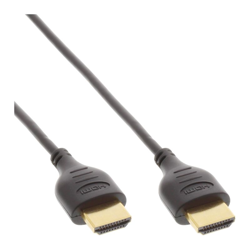 InLine 17555S dunne HDMI-kabel - 0,5 meter - HDMI 2.0b - zwart