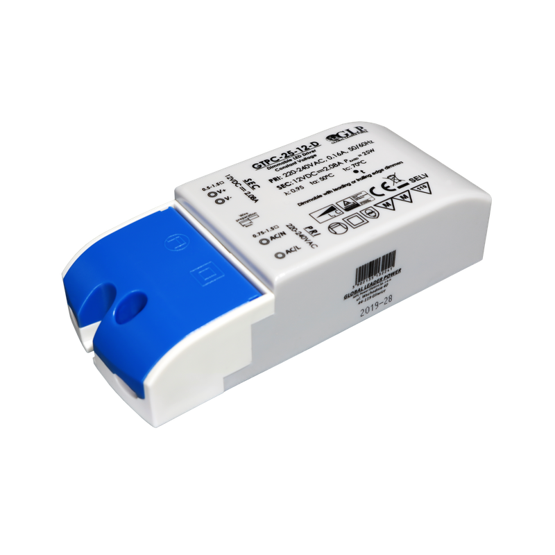 Global Leader Power GTPC-25-12-D triac-dimbare ledvoeding - 12 volt - 2,08 ampère - 25 watt